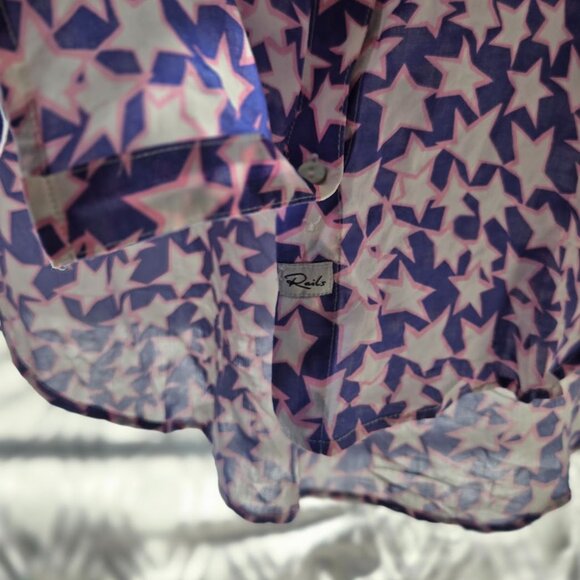 NWT - RAILS Josephine Shirt in Pink Stars - Size Medium - Picture 5 of 6